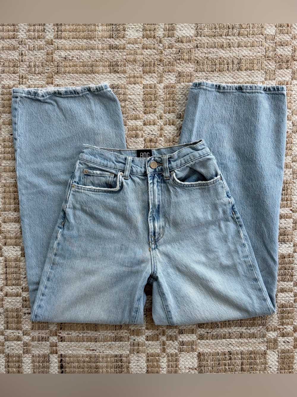 BDG Light Blue Wash High Waisted and Wide Leg Women’s Jeans